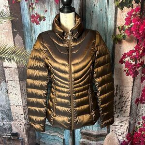 Ana A New Approach NWT bronze packable premium down jacket, size small